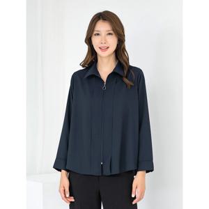 [모슬린]엄마옷 카라 지퍼오픈 긴팔 블라우스 509FGH121 마담/중