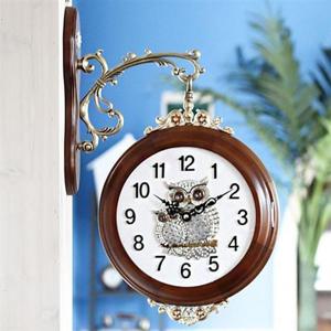 해피 부엉이 양면시계 A 양면벽시계 벽시계 벽걸이시계 인테리어벽시계