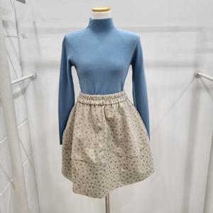 [밸리걸]플라워  기모 플레어미니스커트(824200)