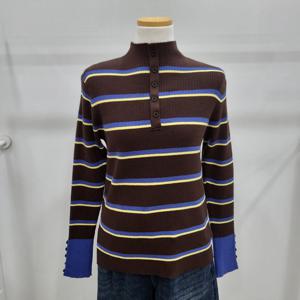 [밸리걸]배색 스트라이프 모그넥니트 (824070)