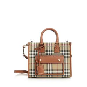 26SS Burberry 미니 FREYA 토트 백 IN 체크 COATED 코튼 BLEND 8109793A9534 TP569576980