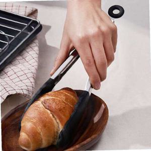 까사베니 리프 실리콘 요리 집게_블랙