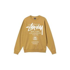 스투시 월드투어 크루넥 카키 2021 39136583913614