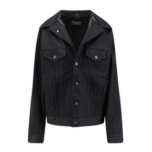 26 SS 발렌시아가 플랩 포켓 데님 자켓 블랙 849898TTWA4