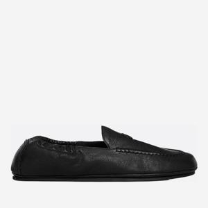 셀린느 블랙 가죽 라운드 토 모카신 364705 275C38NO