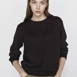 [지오다노] 여자 가을 꽈배기 크루넥 니트 스웨터 5GG 591035