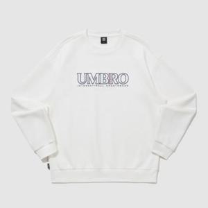 M 엄브로긴팔티 LQC UQ121CFS16-WHT 에센셜 플러스 자수 레터링 맨투맨 WHITE
