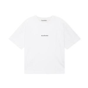아크네 남성 로고 프린팅 옵틱 화이트 반팔티 CL0275 183