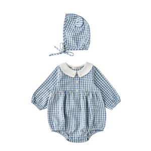 선물추천[밍크뮤HP]26년S S (BL)체크우븐SET바디슈트 (36113-604-02)