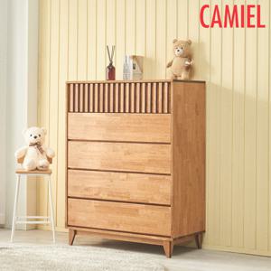[까미엘]마렌2 고무나무 월넛 1000 템바 5단서랍장(GO_TE0097)