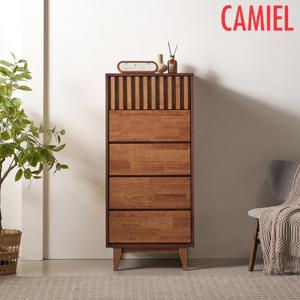 [까미엘]마렌2 고무나무 딥월넛 600 템바 5단서랍장(GO_TE0095)
