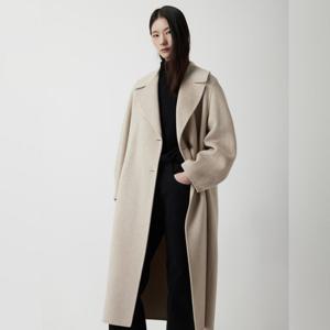 [쥬크]루즈핏 와이드카라 핸드메이드 롱 코트 Z254MSG536