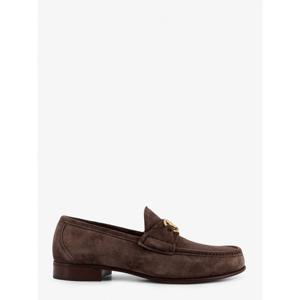 [VALENTINO] 라프리마 남성 로퍼 스웨이드 위드 메탈 브이 로고 시그니처 8Y2S0J68UZM C4P SHADOW GREY /12