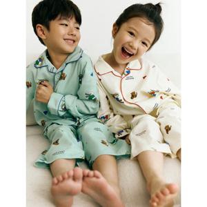 [탑텐키즈]MKF4UI3911 공용) 아홉시바니 코튼트윌 파자마셋업