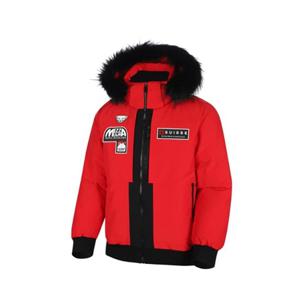 [다이나핏] YMW24522R2 남성 브랜드 스폰서쉽 디테일 SPONSOR (스폰서) 후드 탈부착 봄버 다운 HJDMJK