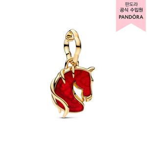 [판도라(주얼리)][백화점 보증서 제공] 레드 파이어 홀스 무라노 글라스 댕글 참 764431C01