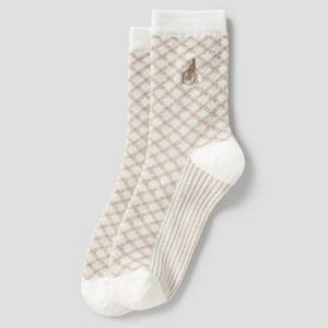 [빈폴] 여성 체크 중목 양말 - 베이지 BE61KTL13A 022