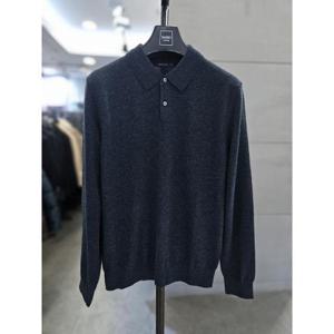 바쏘옴므 세이브존03 바쏘옴므 남자 울  그린 니트 카라티 WSAGZ4WT84A