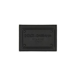 돌체앤가바나 남성 블랙 가죽 로고 카드 지갑 BP3239_AG21880999