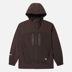 윌슨후드집업 VQA W241001TJK21-BRN 남성 우븐 더블 레이어 후드 자켓