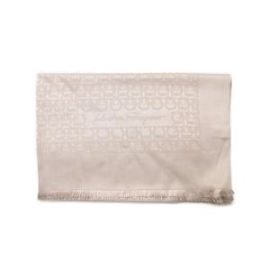 26 SS 페라가모 간치니 자카드 프린지 엣지 실크 스카프 핑크 327987GANCINI