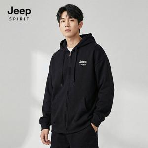 JEEP SPIRIT 공용 지프로고 후디 집업점퍼 블랙 (JSFAJK1)
