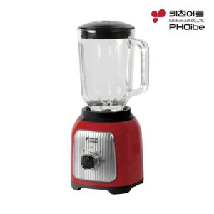 키친아트 포이베 글라스 블랜더 KA-JS0003 레드 1.5리터 2단 4중스텐칼날 2color 택1