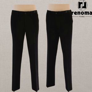 [레노마캐주얼][클리어런스]FW 블랙 겨울원단 울 모직 밴딩 팬츠 슬랙스 RPMLBP620A