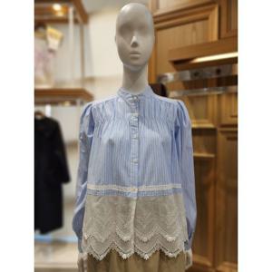 [플라스틱아일랜드]MARIO플라스틱아일랜드 레이스셔링블라우스 PR7XDB001