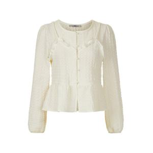 [포커스]프릴 뷔스티에 엠보 블라우스 PBBF6S1BL5171