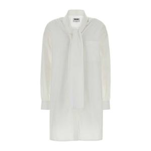 모스키노 스트레치 포플린 타이넥 셔츠 원피스 A04020531 1001