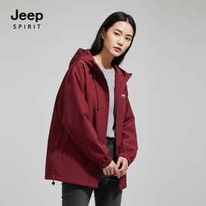 JEEP SPIRIT 워크웨어 오버핏 후드 바람막이 레드 (JSSPJK134)