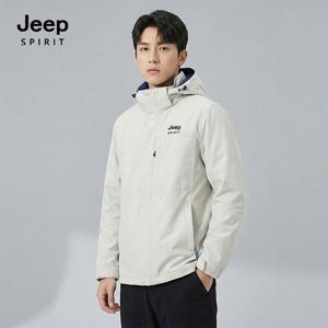 JEEP SPIRIT 공용 에센셜 기능성 윈드브레이커 오프화이트 (JSFAJK431)