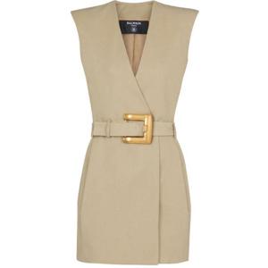 발망 미디 원피스 GF1R5168CG430AN BROWN