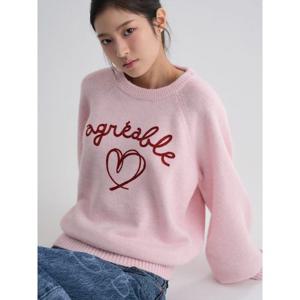 (356151CC1X) [에잇세컨즈] 하트 풀오버  핑크