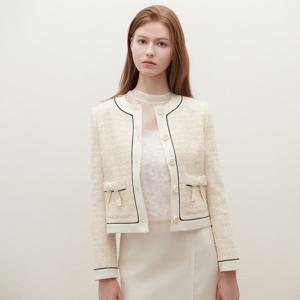 [SATIN] 리본장식 트위드 크롭자켓_2컬러 S261M101