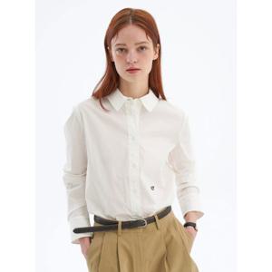 [올리브데올리브]슬림핏 기본 자수 셔츠(OH6XB180)