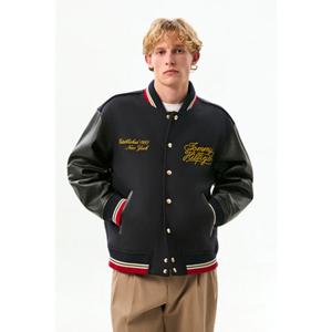 [타미힐피거종합관] 남성 울 블렌드 레더 바시티 재킷 T12G0LOT080MT2 DW5