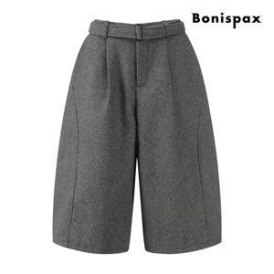 보니스팍스  와이드 핀턱 버뮤다 5부 슬랙스 XQ1PT010M0