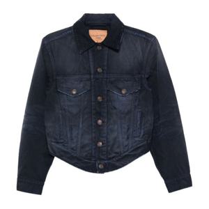 발렌시아가 버튼 프론트 칼라 체스트 포켓 데님 재킷 856423TTW