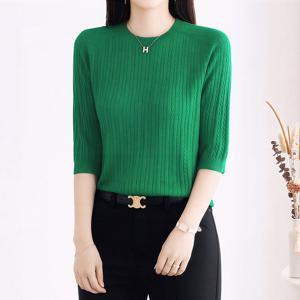 [모리스커밍홈] 꽈배기 나그랑 반소매 니트_M2602KN604A