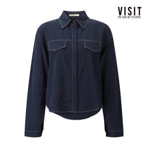 [비지트인뉴욕]스티치 포인트 투 포켓 셔츠 V61LS07