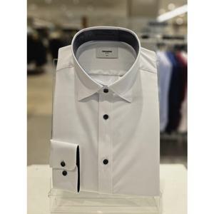 (RRQSSL0107WH) (레노마슬림핏)스냅카라 뱀브폴리스판 긴팔와이셔츠