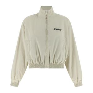 발렌시아가 커시브 자수 리버시블 크롭 재킷 857746TTO04 9012