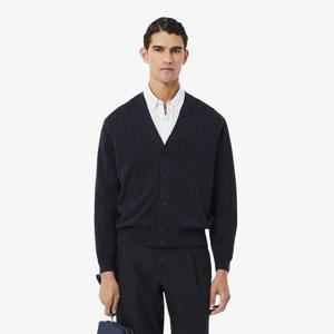 [라코스테공식] 남성 PARIS PACK 립조직 V넥 가디건 AH1039-56G 350