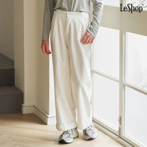 [르샵]데일리 핀턱 뒷밴딩 와이드 롱 팬츠 (DQ1TA002A)