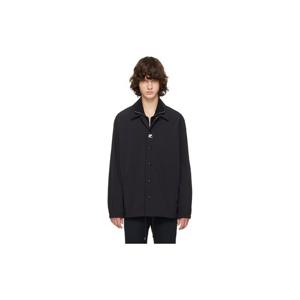 25 FW 쿠레주 남성 블랙 프린트 코치 재킷 261783M180005