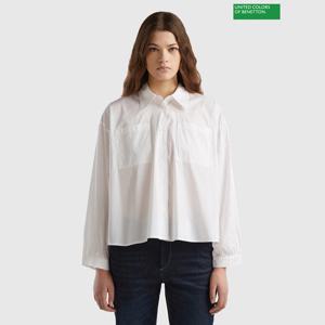 베네통 플리츠 블라우스 4S_5AWRDQ07W