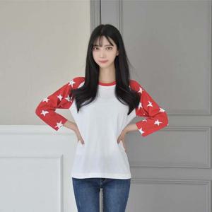 지앤제이 반짝 스타 7부 래글런 티 (3colors) 티셔츠 반티