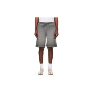 25 FW 오프화이트 남성 그레이 런드리 다이애그널 스케이트 스웨트쇼츠 252607M193000